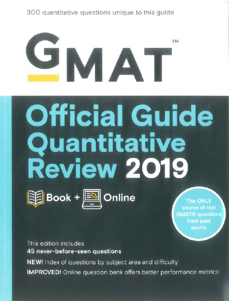 GMAT Official Guide Quantitative Review 2019 pdf