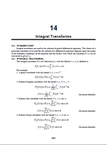 Chapter 14: Integral Transforms pdf