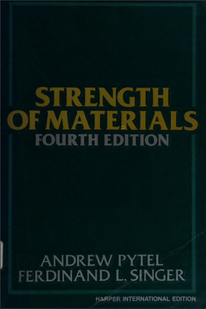 Strength of Materials by Pytel & Singer - 4th Edition pdf