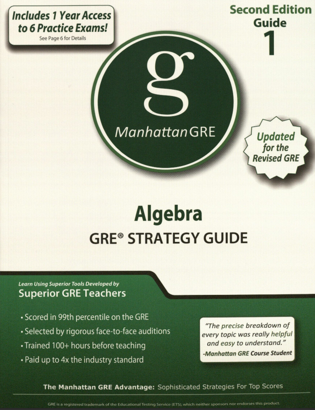 Manhattan GRE 1 Algebra 2nd Edition pdf