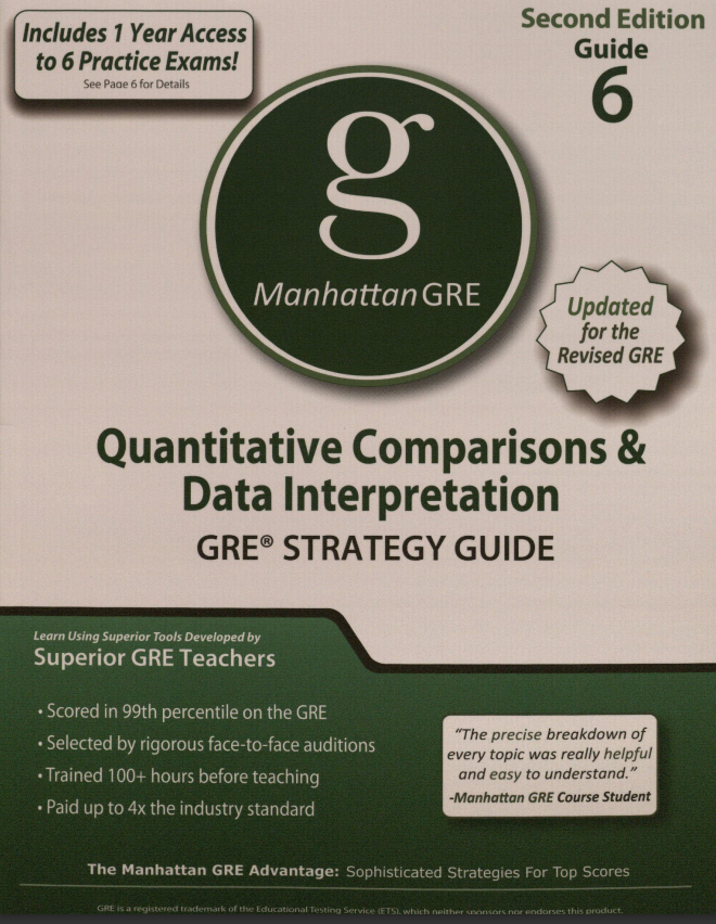 Manhattan GRE 6 Quantitative Comparisons and Data Interpretation 2nd Edition pdf